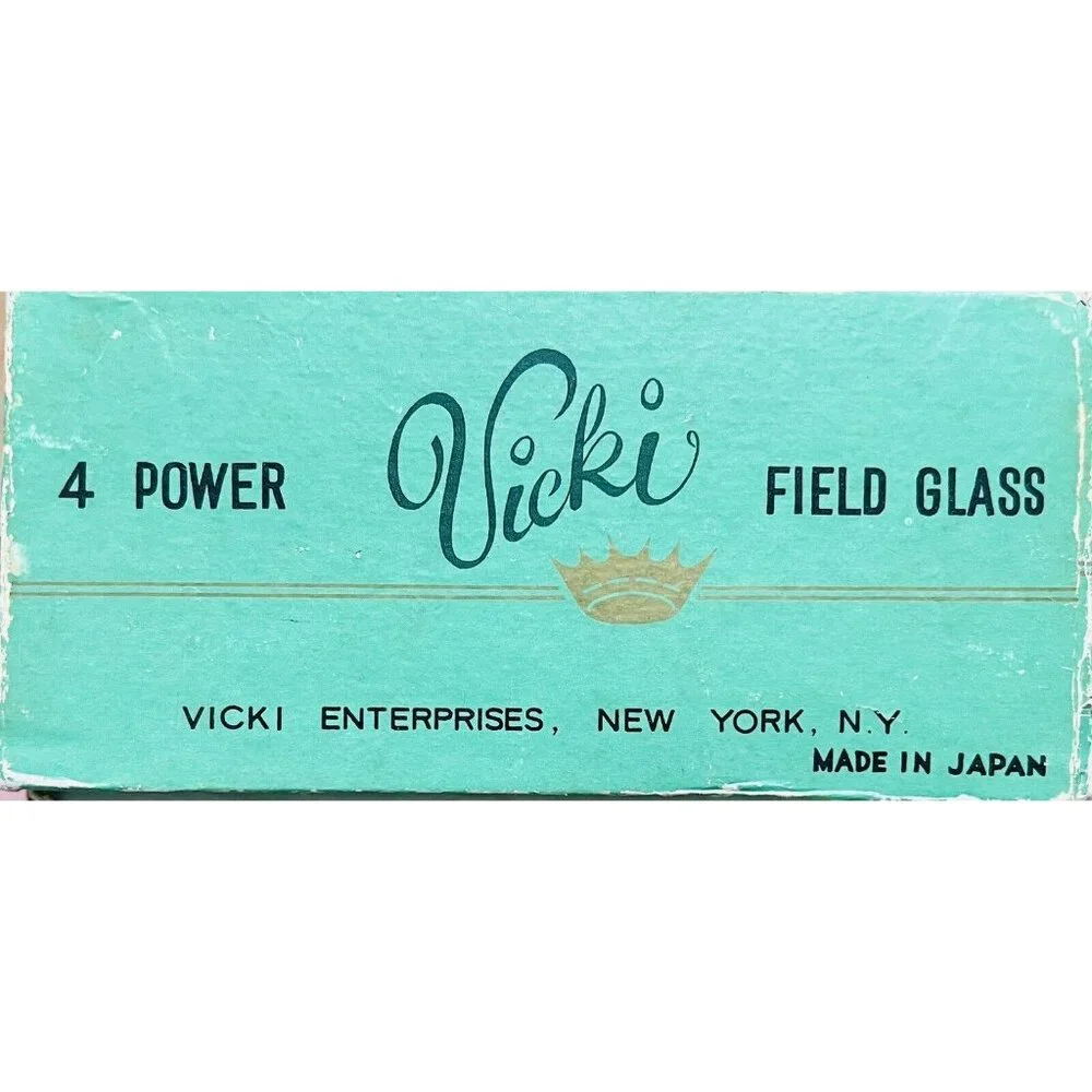 Vicki Field Glass Binoculars 4X40 Black With‎ Original Leather Case And Box VTG